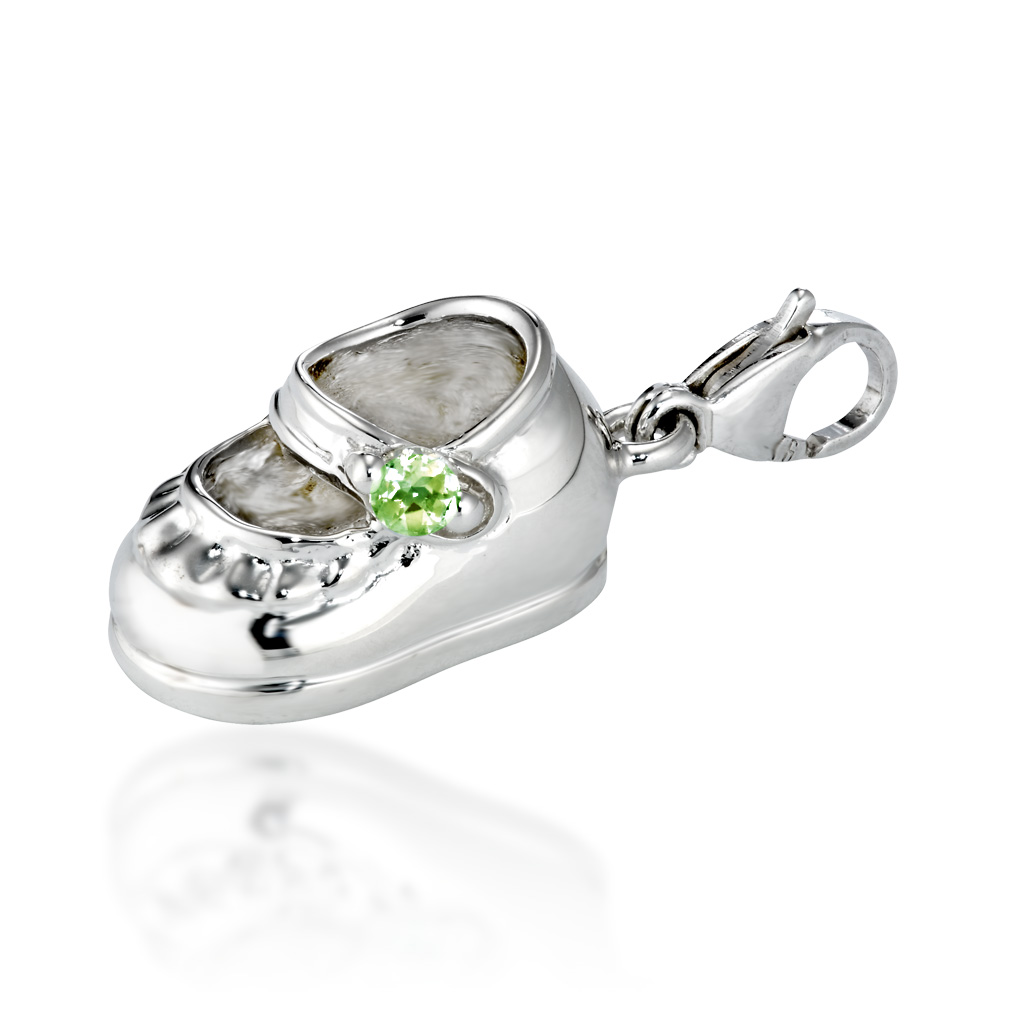BABY SHOE CHARM PERIDOT(8月)(2SC0776)SV925 ベビー｜スター