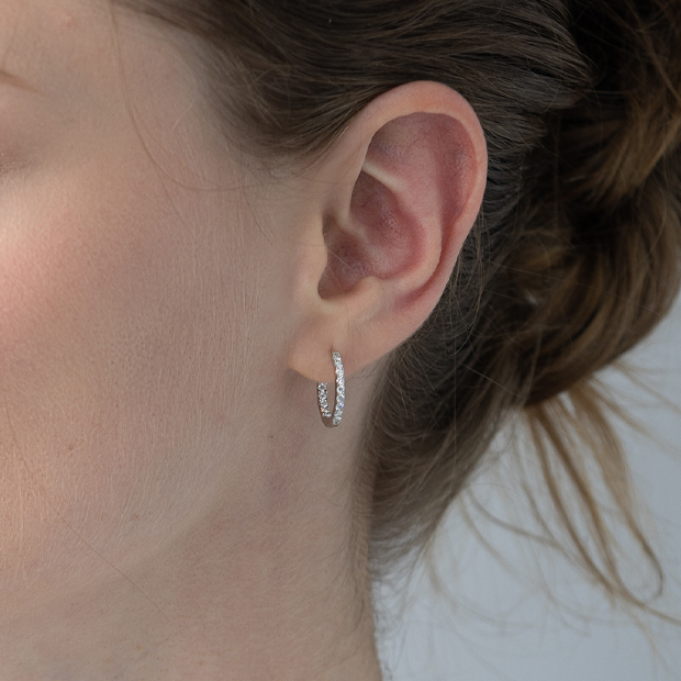 CLICK HOOP PIERCED EARRINGS(S)(1XP0398)Pt950 ピアス｜スター