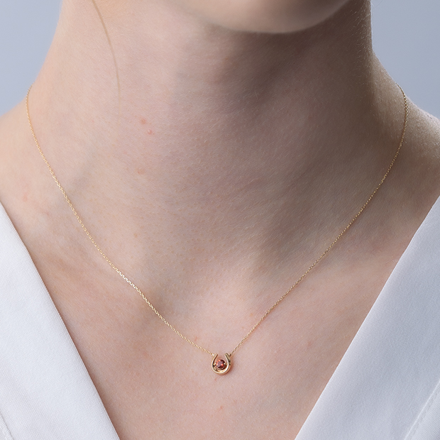 HORSESHOE GARNET(1月) NECKLACE(2JN1066)K10 ネックレス｜スター