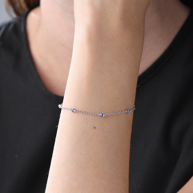 TANZANITE STATION BRACELET(2XU0134)Pt950 ブレスレット｜スター