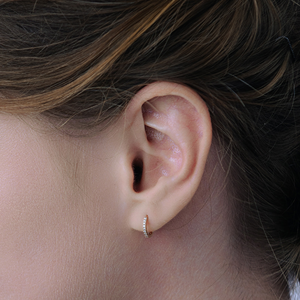 CLICK HOOP PIERCED EARRING(S)(片耳用)(2ZP1562)K18 ピアス｜スター