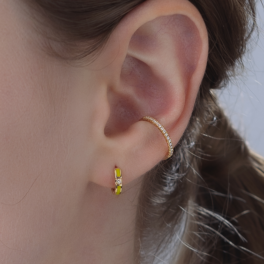 COLOR ON COLORS PIERCED EARRING(グリーン/片耳用)(2JP0981)K10