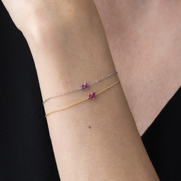 MYSTERIOUS HEART RUBY BRACELET(2ZU0556)K18 ブレスレット｜スター