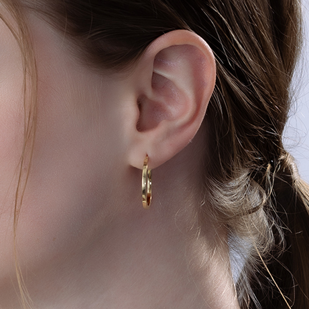 HOOP PIERCED EARRING(2.3cm/片耳用)(2GP0930)K18ピアス｜スター