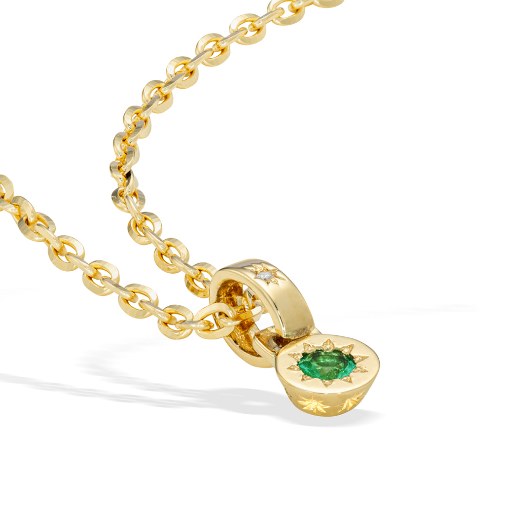 EMERALD/DIAMOND CELESTIAL CHARM(2ZC1018)K18 チャーム｜スター