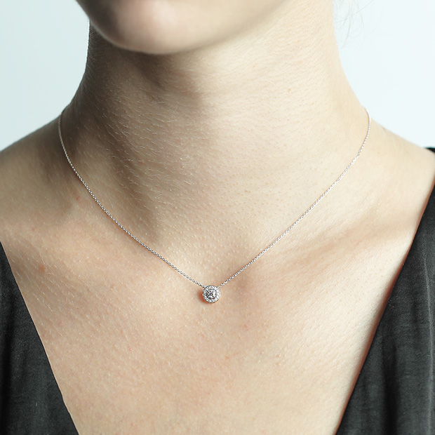 ECLIPSE HALO NECKLACE(S)(1XN0752)Pt950 ネックレス｜スター