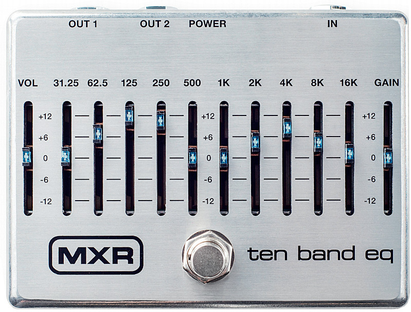 Mxr Ten Band EQ M108S Compressor, sustain & noise gate effect pedal