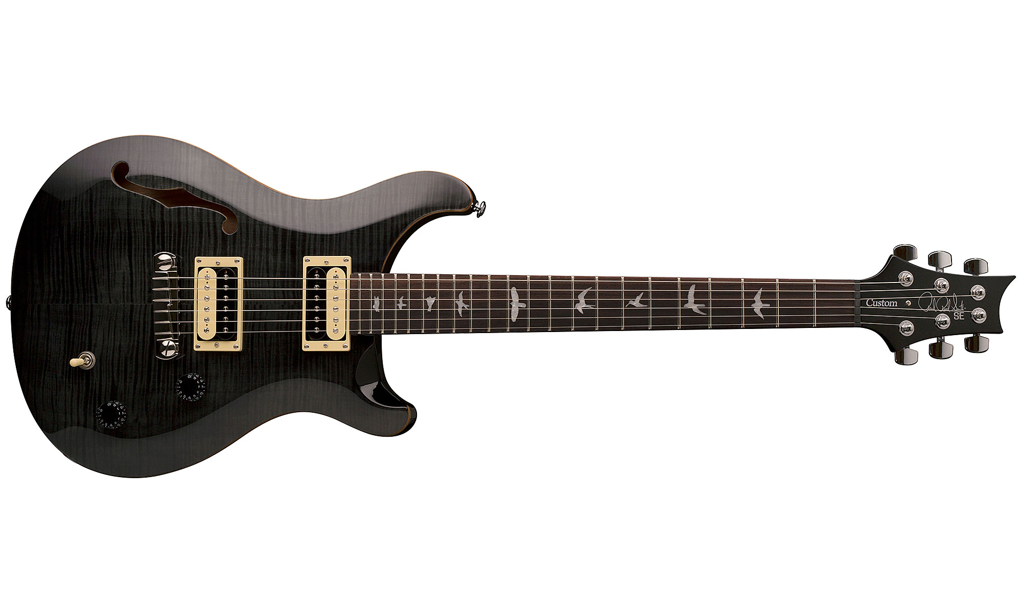 Prs SE Custom 22 Semi-Hollow (2017) - gray black Semi-hollow