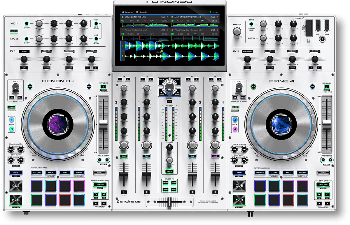 Denon dj Prime 4 White Standalone dj controller