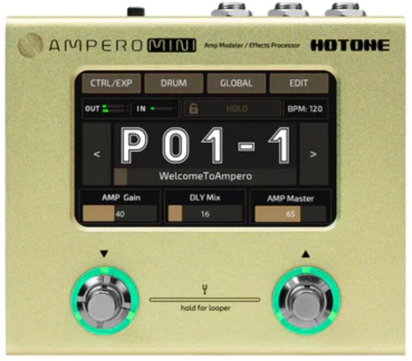 Hotone Ampero Mini Mustard Guitar amp modeling simulation