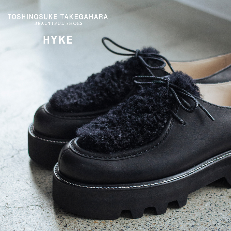 HYKE × BEAUTIFUL SHOES＞TIROLEAN SHOES FAUX SHEARLING 発売のご案内