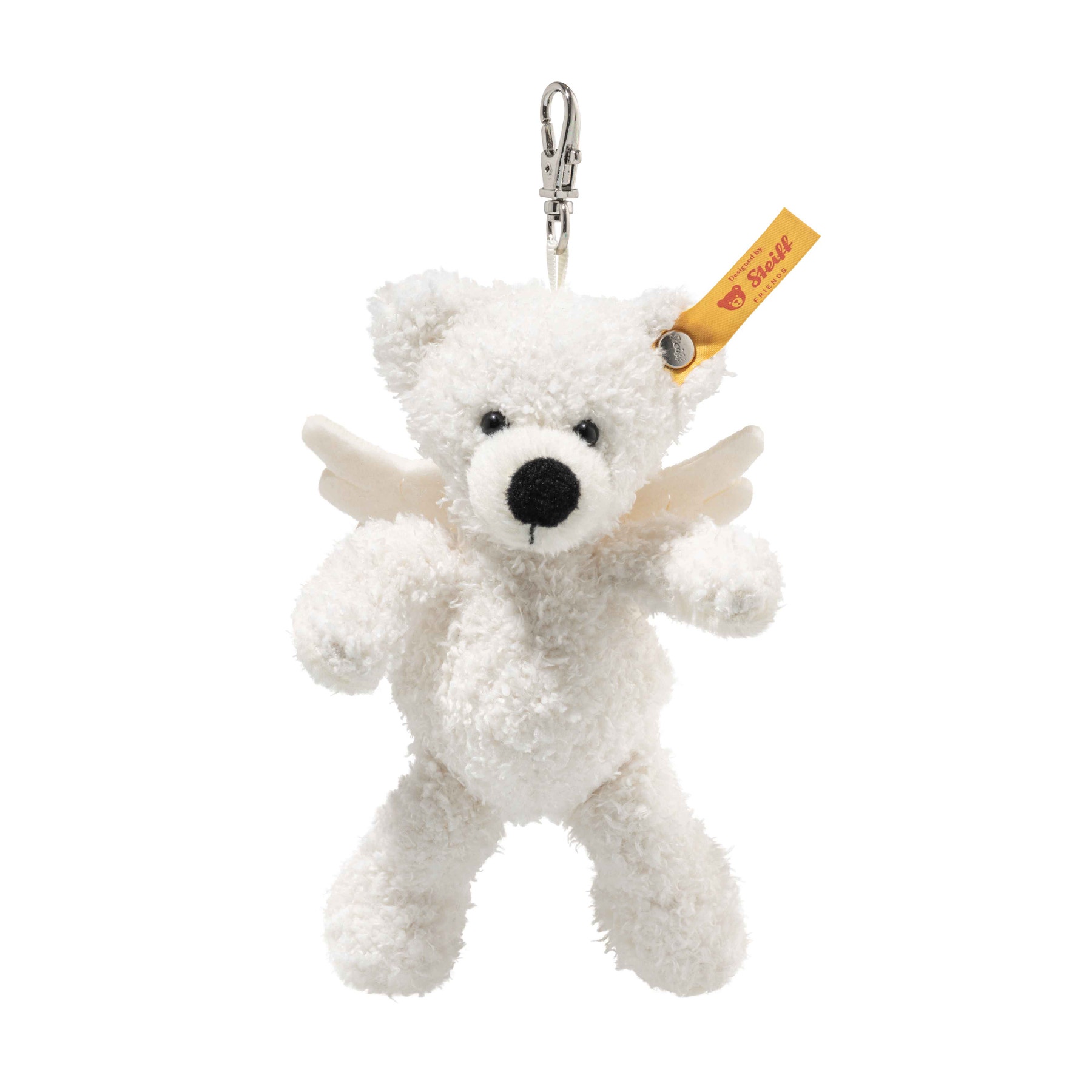 Lotte Guardian Angel Teddy Bear Keyring, 5 in, white - Steiff.com
