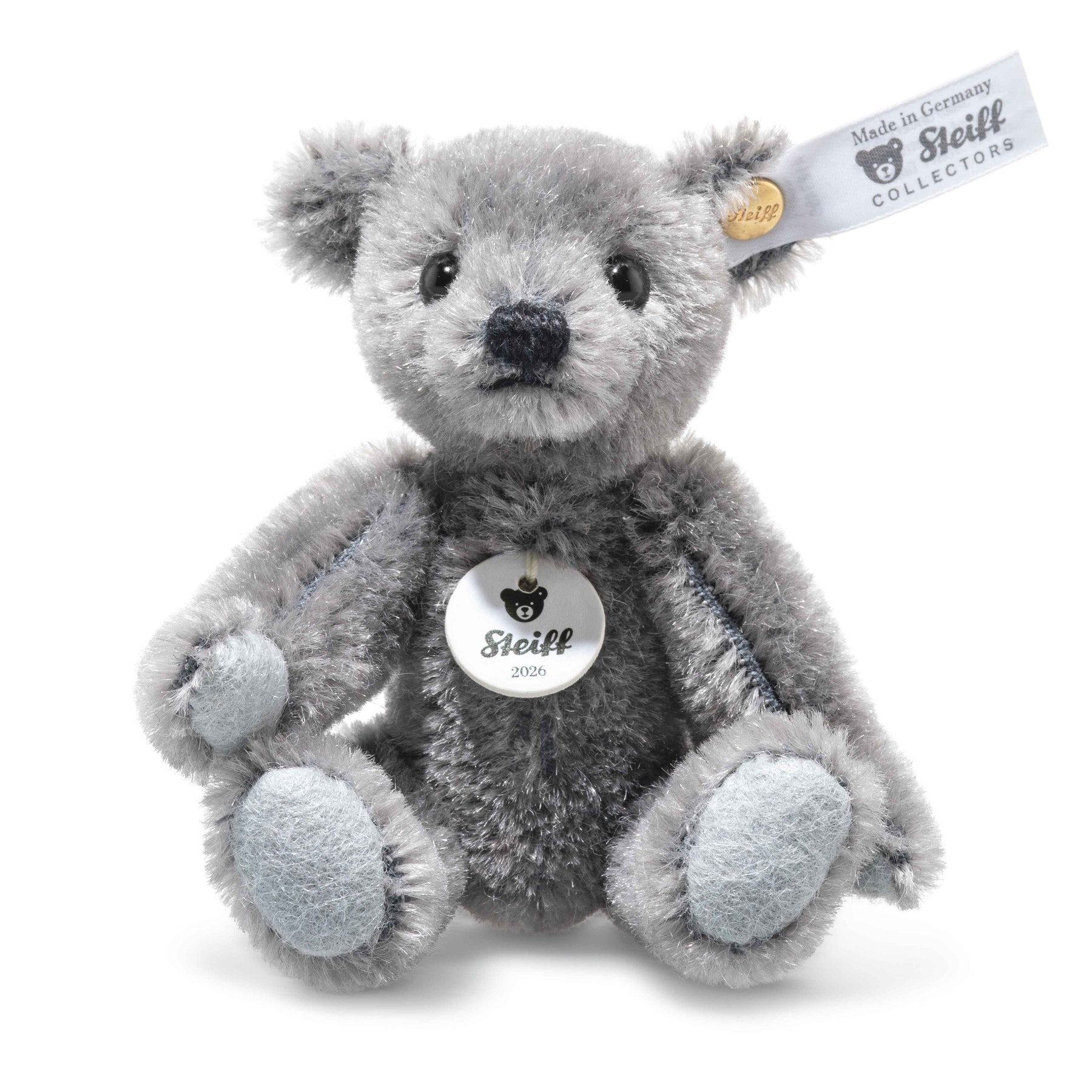 2026 Steiff Club Membership Teddy Bear, 4 in, light gray - Steiff.com