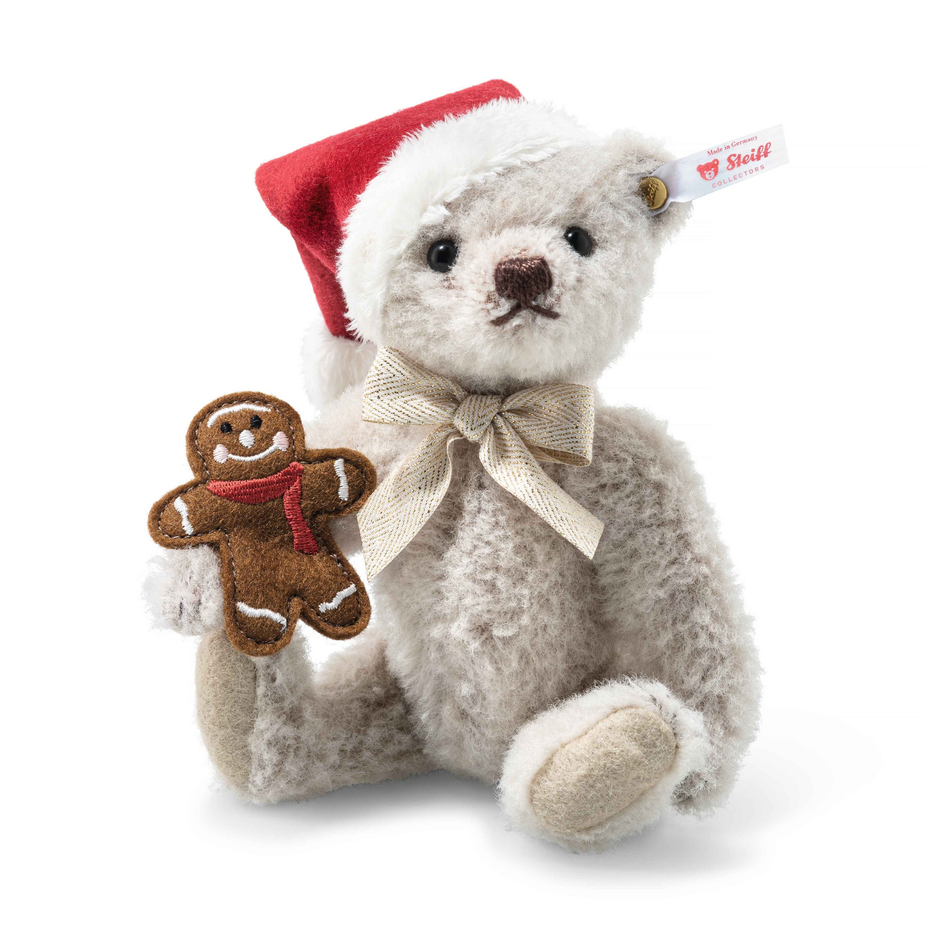 Little Santa Claus Teddy Bear with Gingerbread Cookie - 2024
