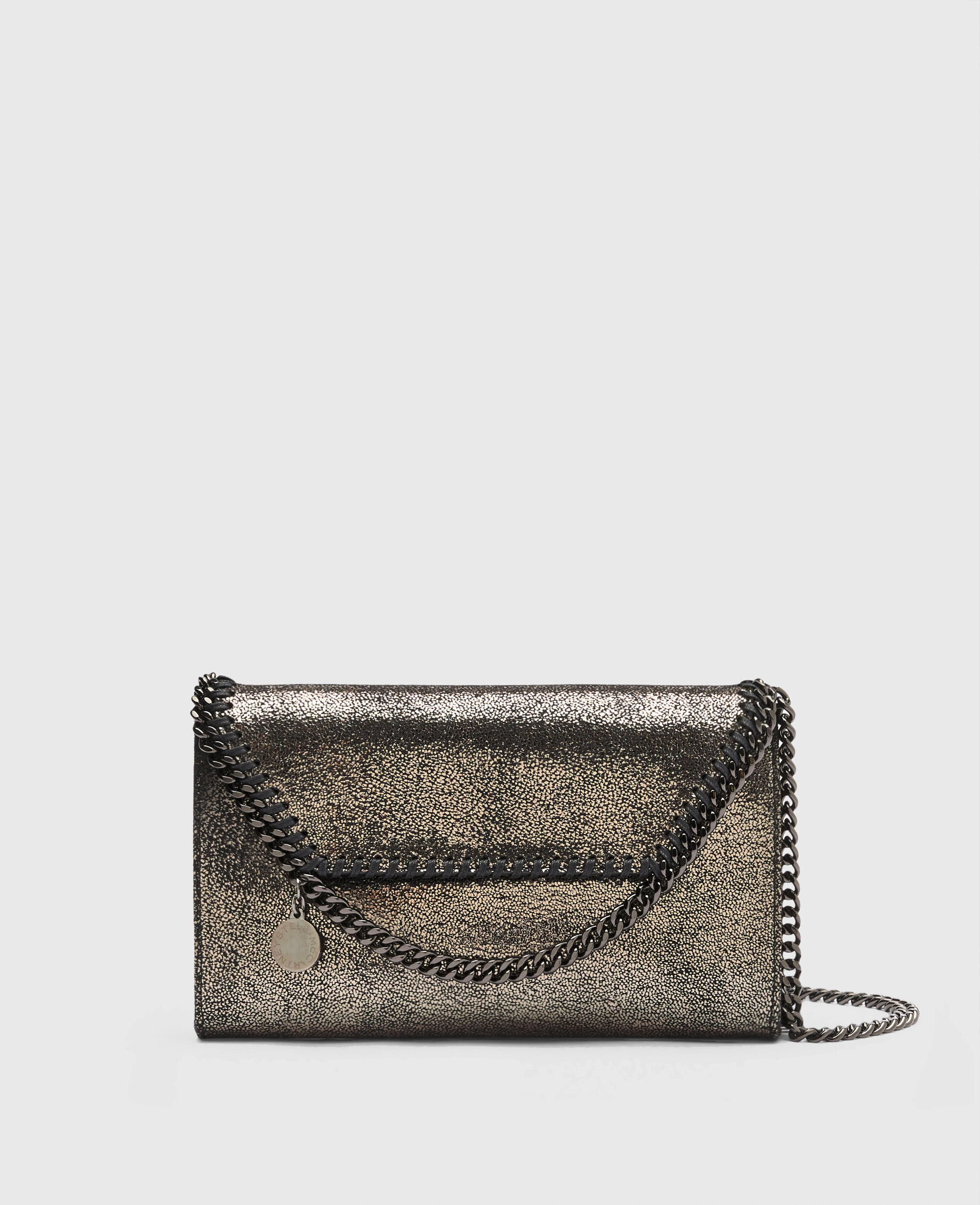 Women Dark gray metallic Falabella Wallet Crossbody Bag | Stella