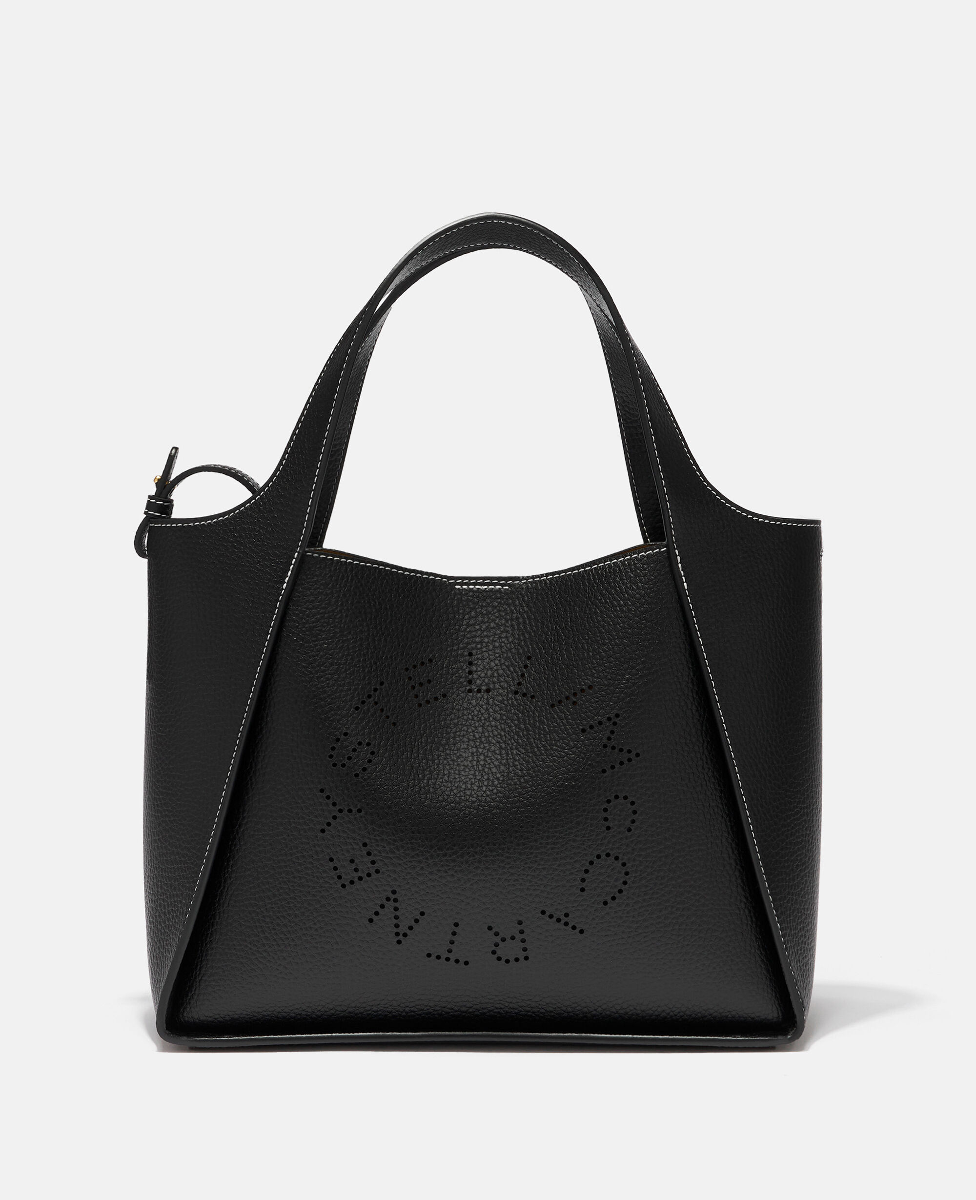 Women Black Logo Grainy Alter Mat Crossbody Bag | Stella McCartney US