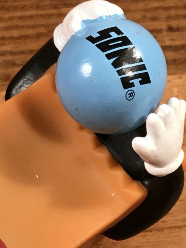 Sonic Drive-In Brown Bag Bowlers “Blue Ball On Head” Meal Toy