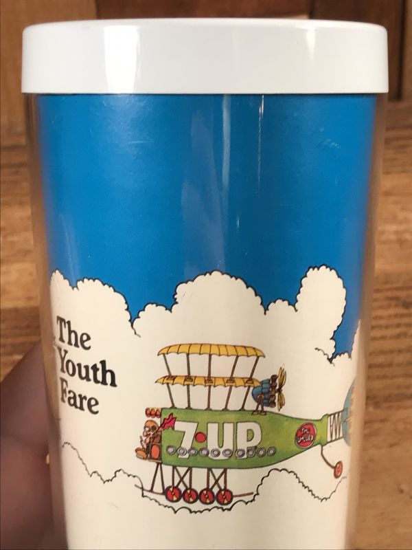 Thermo-Sew Peter Max 7up Plastic Tumbler セブンアップ ビンテージ