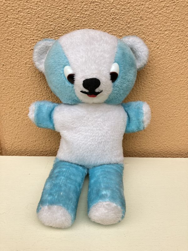 Pastel Blue Teddy Bear Plush Doll くま ビンテージ ぬいぐるみ