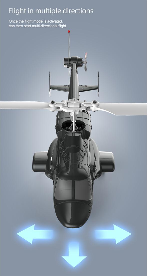 RC ERA A61 Micro RC Airwolf Helicopter 1/53 Scale Gyro with