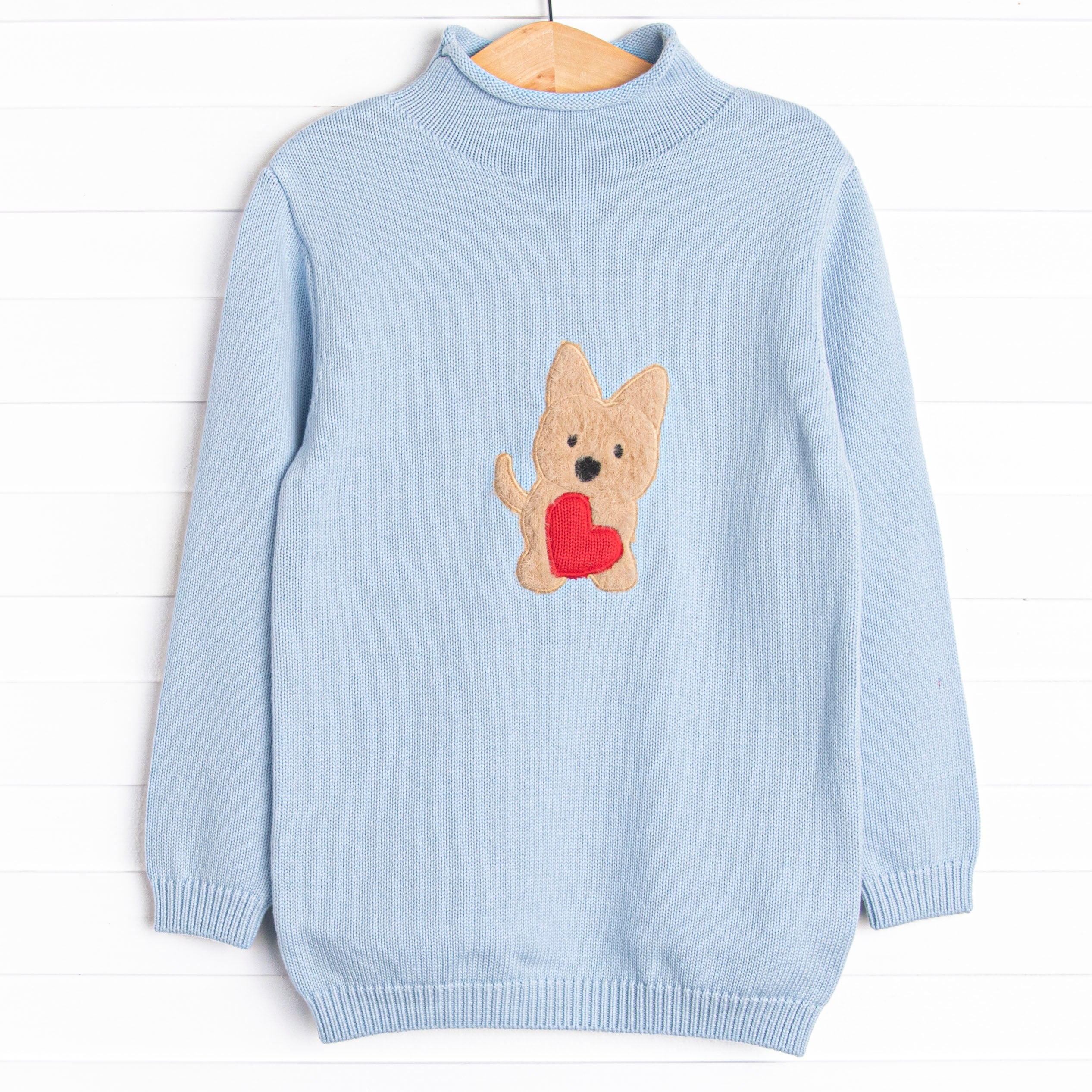 Cozy Cuddle Rolled Neck Sweater, Blue – Stitchy Fish