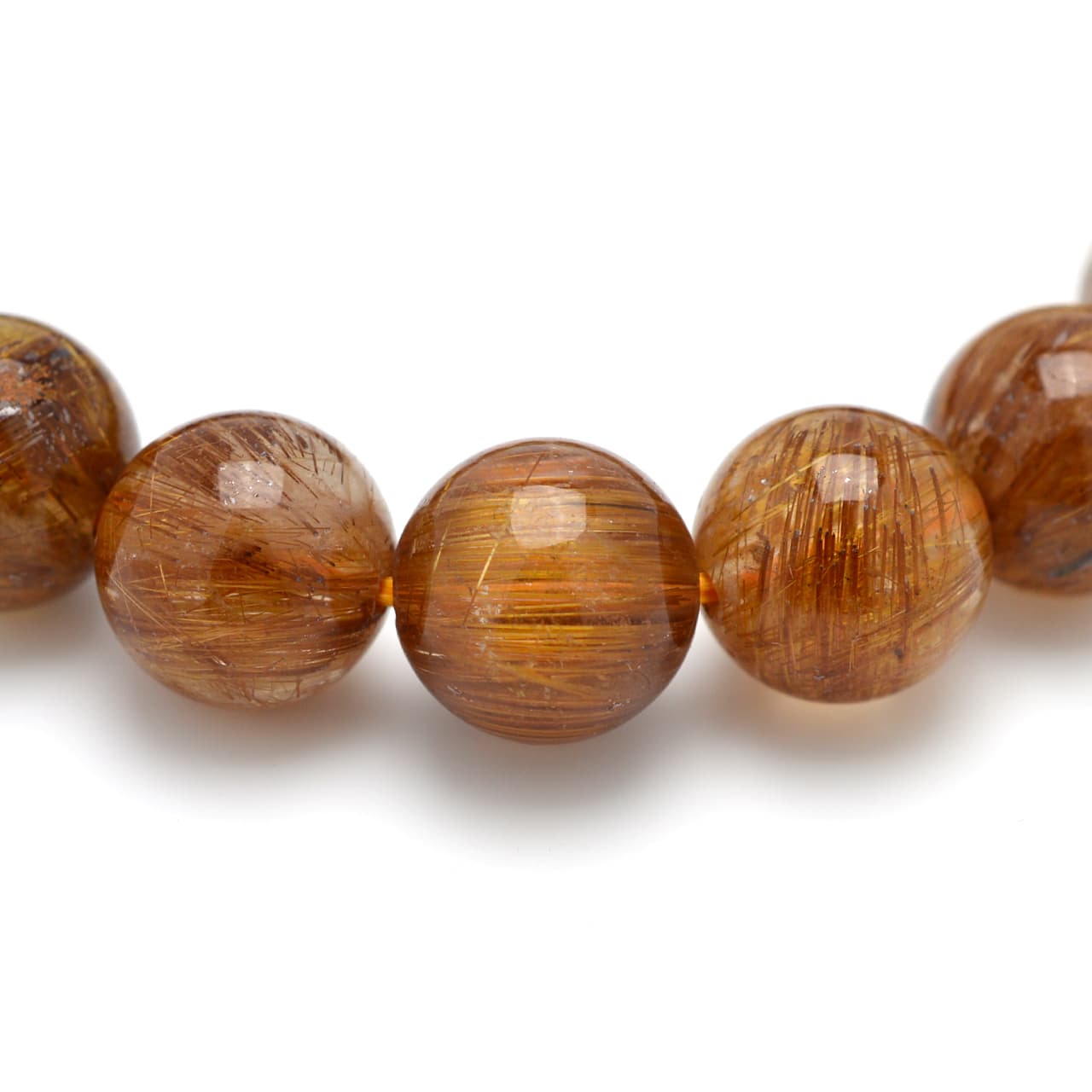 オレンジキャッツアイルチルクォーツ(5Aランク) - 11~12mm玉、サイズ