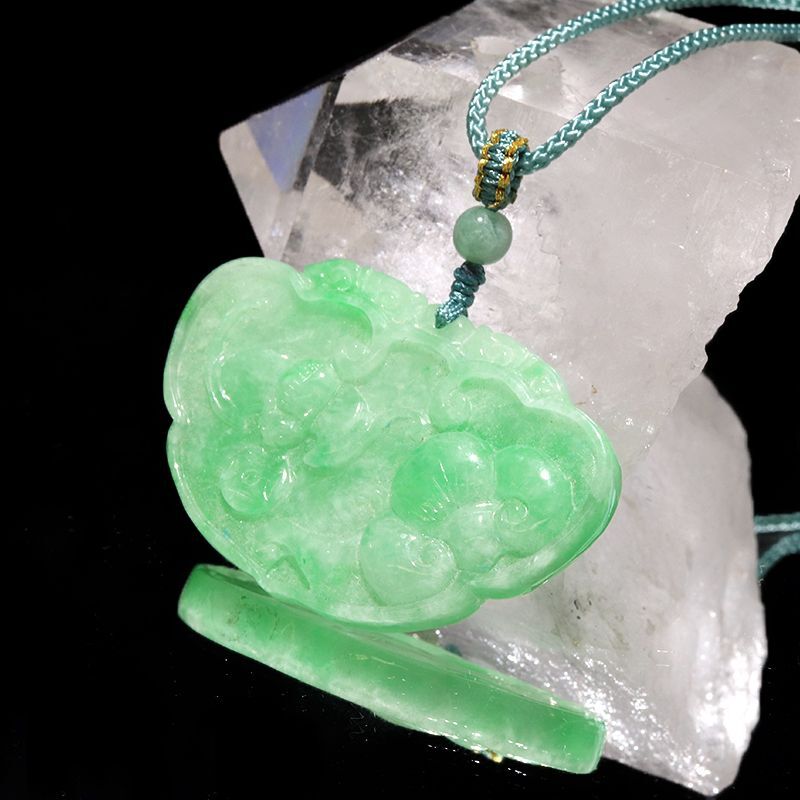 ネックレス 天然翡翠 如意 ミャンマー産 ヒスイ 人生 成功 守護