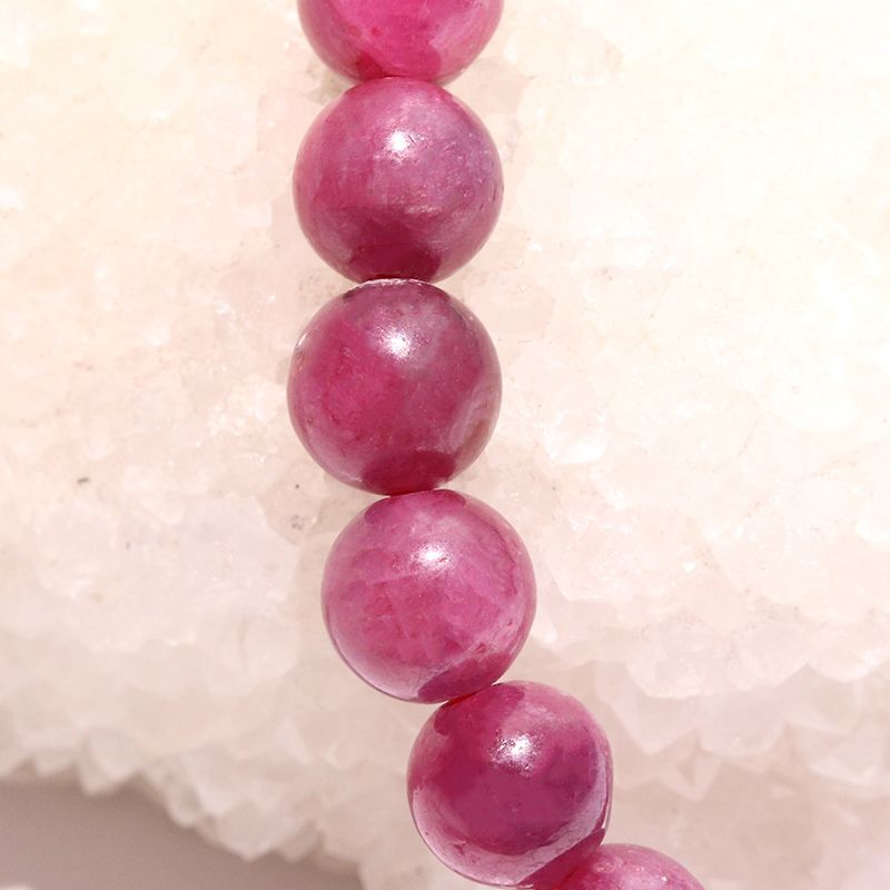 ブレス ルビー＜アフリカ産＞ 丸 約8〜8.5mm 宝石の女王 情熱的 金運