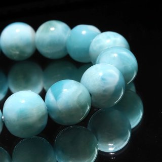 ブレス ラリマー＜ドミニカ産＞ 丸 約12mm 不安をやわらげる 浄化
