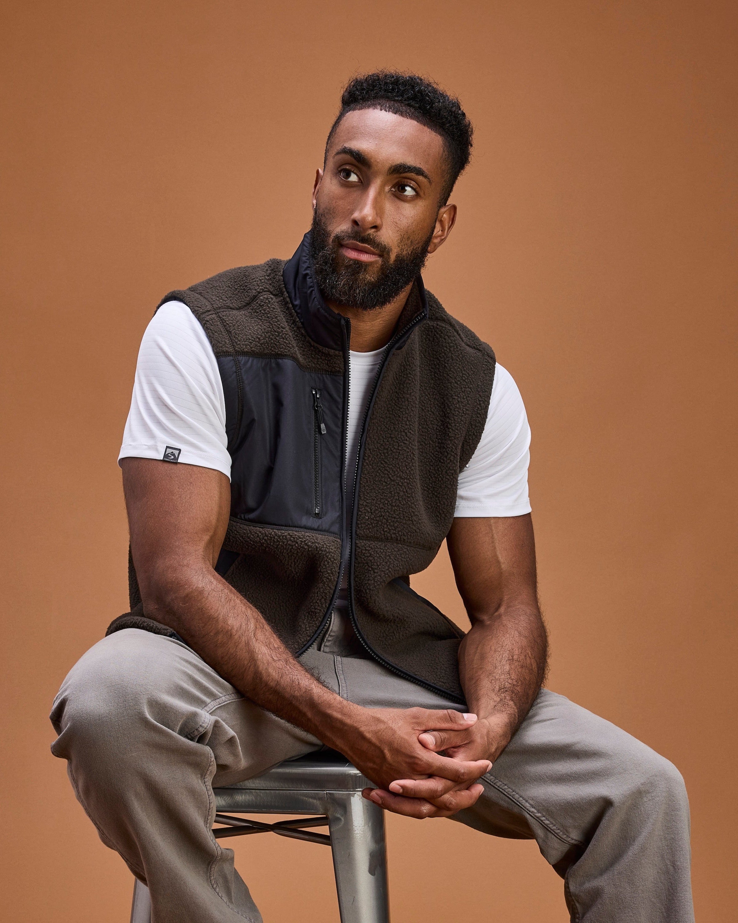 Men's Warm Up Colorblock Sherpa Fleece Vest – Storm Creek