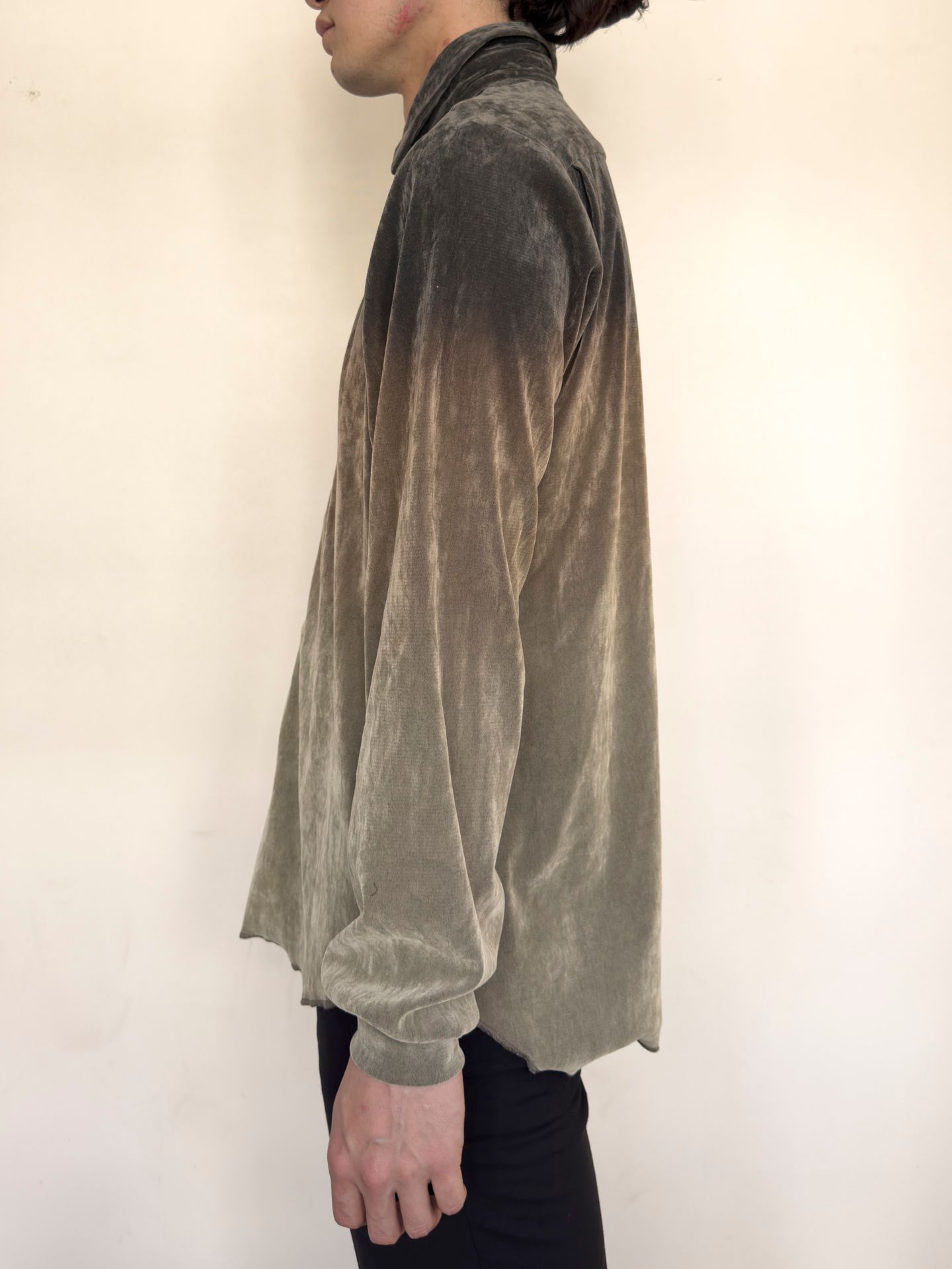 TAAKK - 【24AW】グラデーション フロッキー チュールシャツ