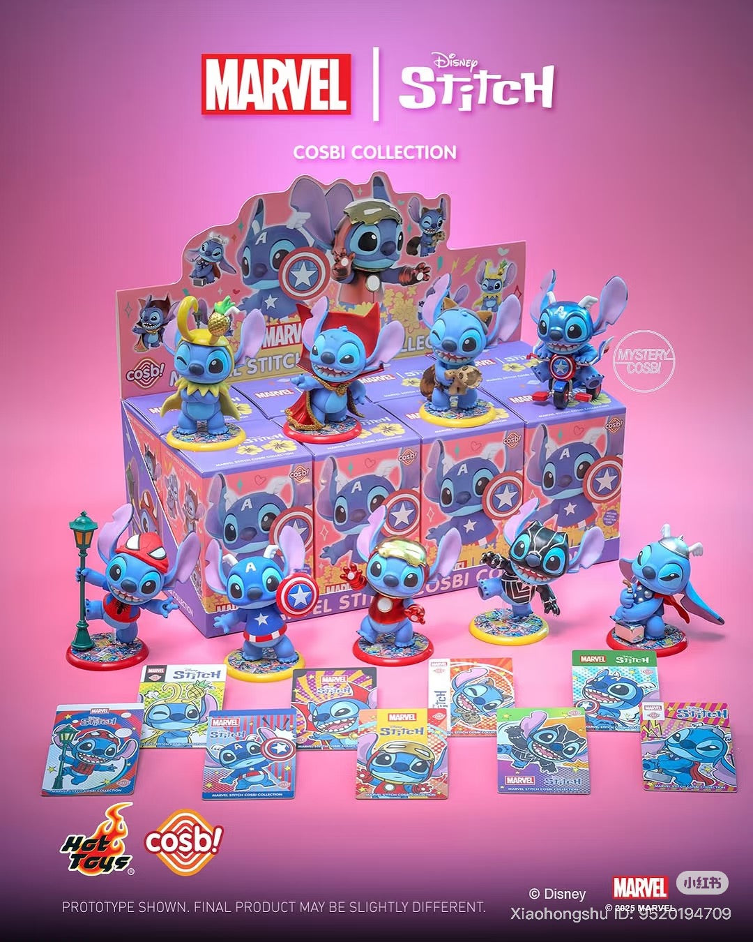 cosbi Stitch x Marvel Blind Box Series