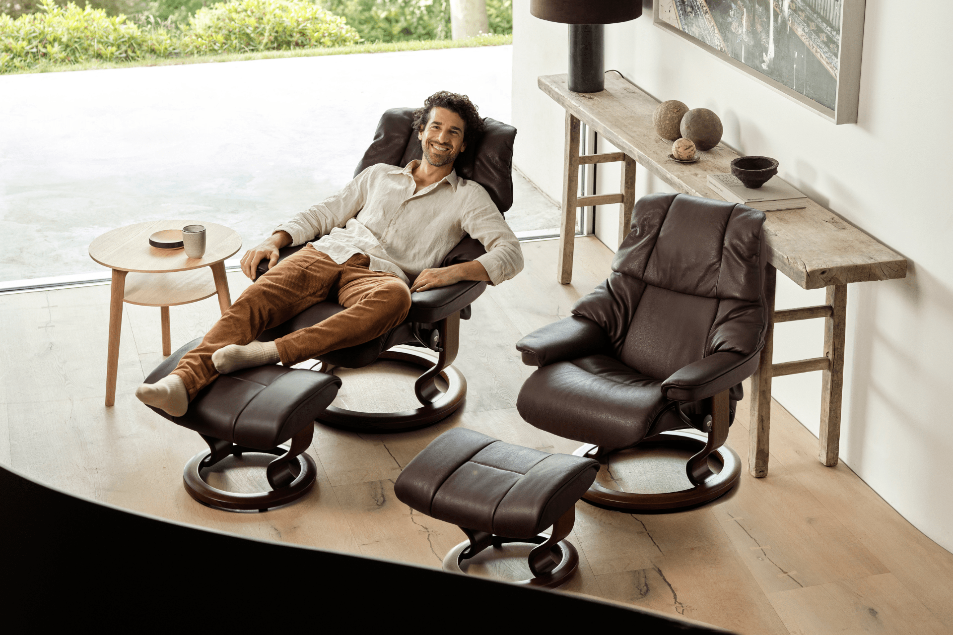 引き取りタロンエコーネス ストレスレスチェア オットマンセット