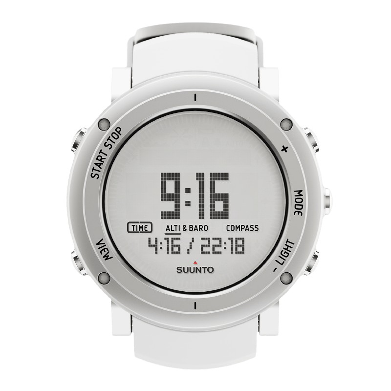 Suunto Core Alu Pure White - Outdoor-Armbandcomputer mit Kompass