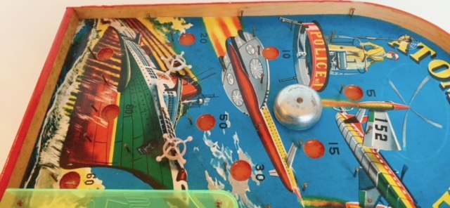 昔のピンボールゲームのスコアー板【昭和レトロコンバット】