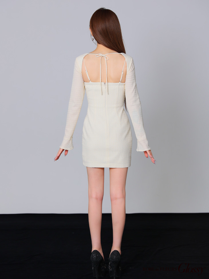 XSサイズあり【Glossy/グロッシー】長袖/ バックオープン/ タイト