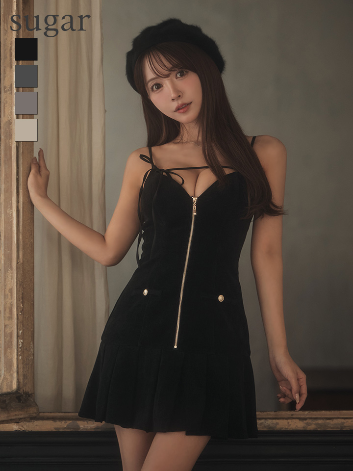 XSサイズあり【Glossy/グロッシー】バストリボン/ ラメツイード