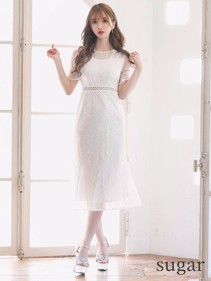 XS-Lサイズあり【SETTAN/セッタン】フラワーレース/ パフスリーブ