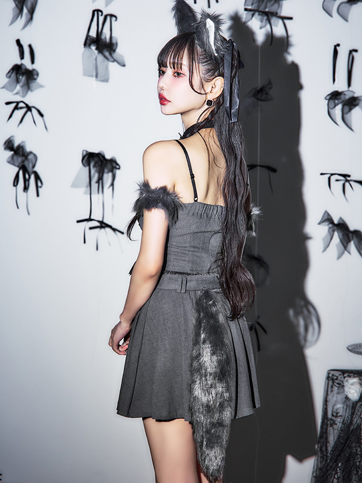 ハロウィン】レースアップオオカミセットアップ 【コスプレ8点セット