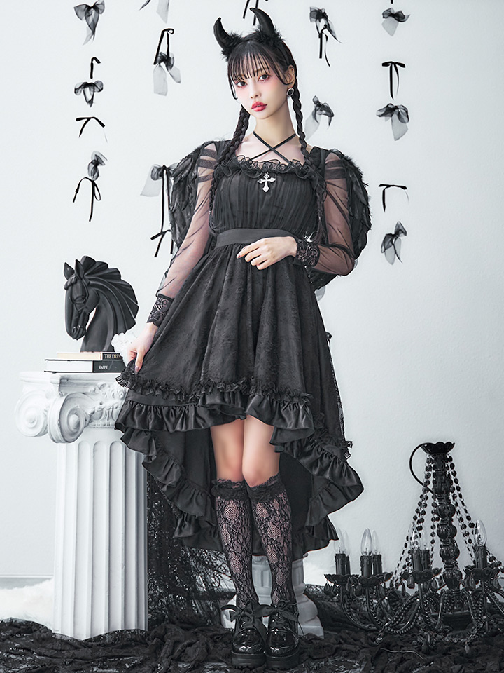 即日発送！】【ハロウィン】ショートインロングデビルワンピース