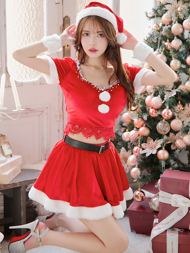 サンタSALE!!】【サンタコス 6点セット】【XS-Mサイズ/1カラー】バック