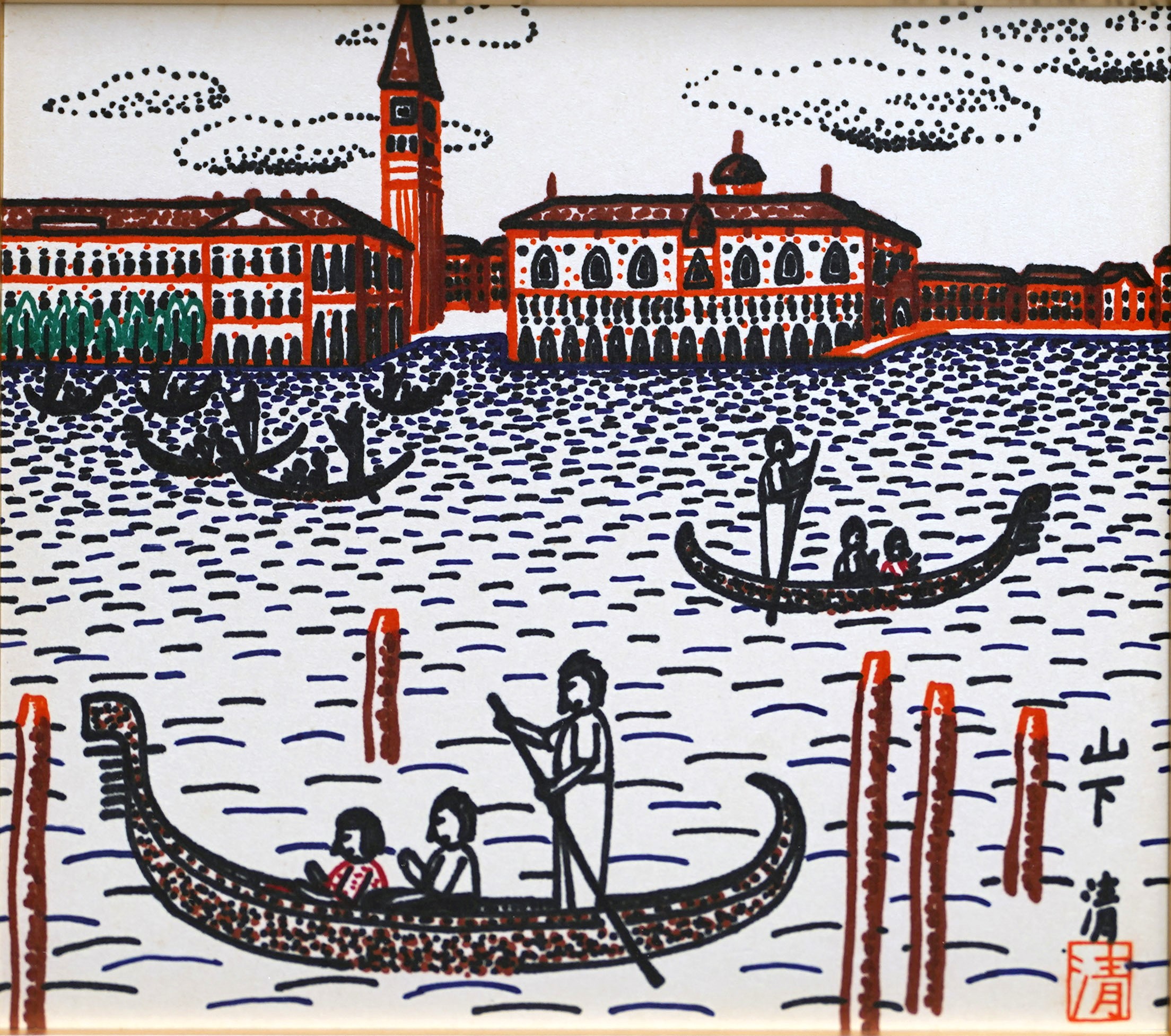 ベニスのゴンドラ風景