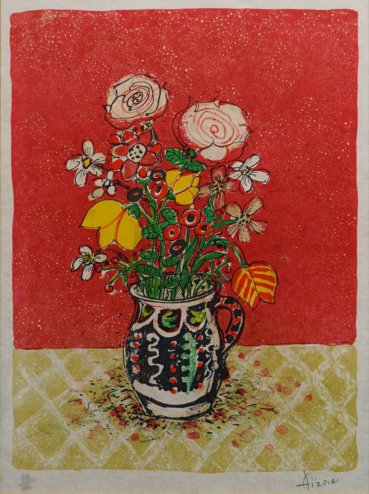 ハンガリーの水差しの花