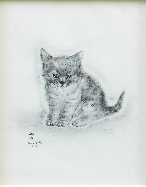 藤田嗣治作品紹介｜猫の本：アヒノア｜銀座の絵画販売・買取の画廊ー翠