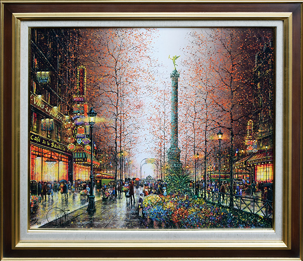ギィ・デサップ作品紹介｜パリ、バスティーユ広場（12号）｜銀座の絵画