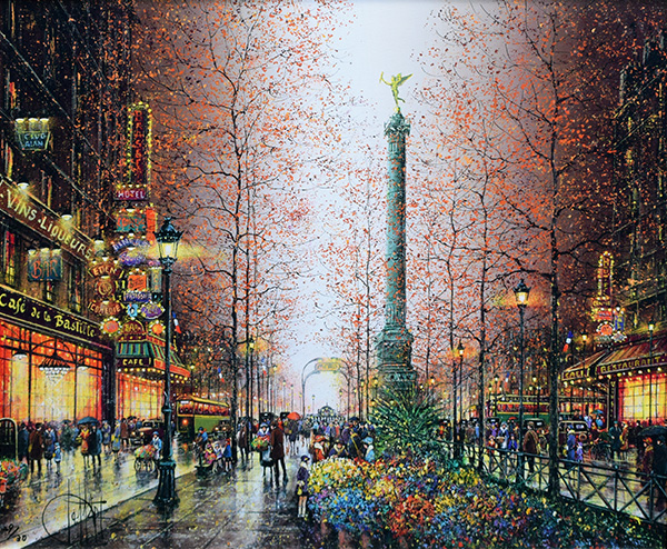 ギィ・デサップ作品紹介｜パリ、バスティーユ広場（12号）｜銀座の絵画