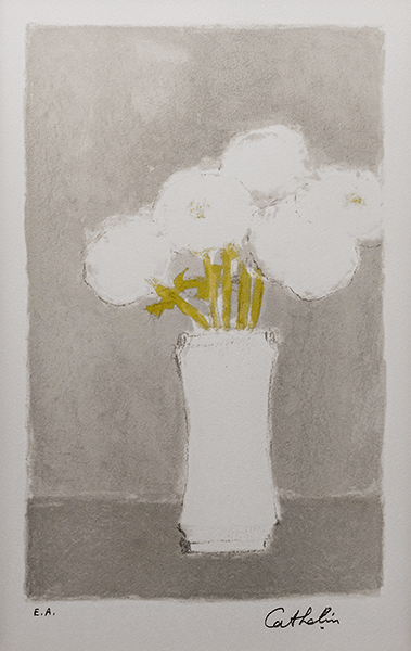 白い花瓶のクリスマスローズ - アート・絵画の販売、買取なら銀座の