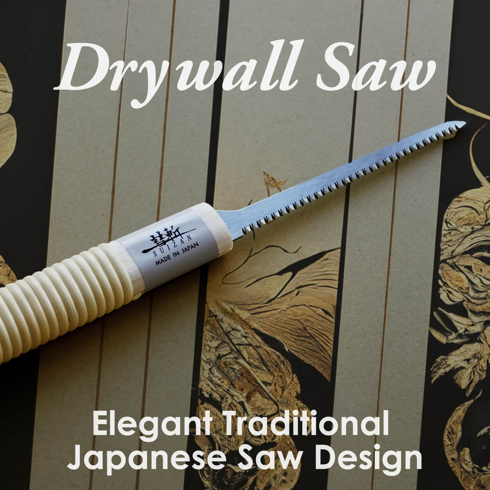 SUIZAN 5-Inch (120mm) Drywall Jab Saw - Japanese Hand Pull Saw for