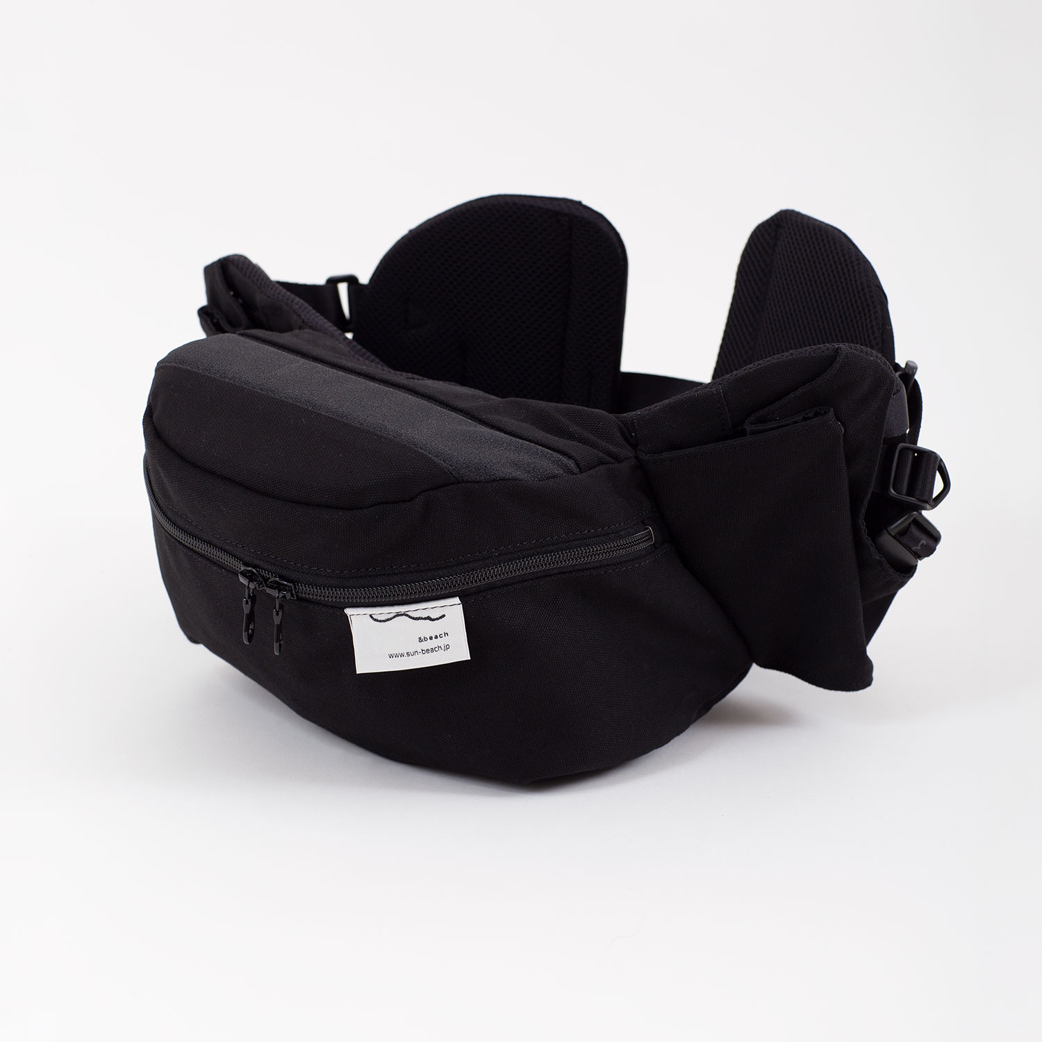 mesh-black|おしゃれで機能的な抱っこ紐・おんぶ紐[sun&beach]