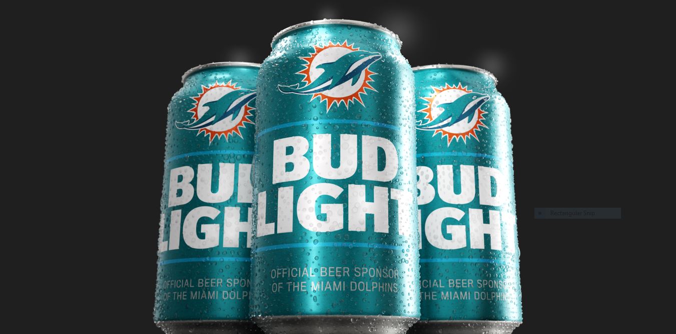 Bud Light and Miami Dolphins have limited-edition beer cans